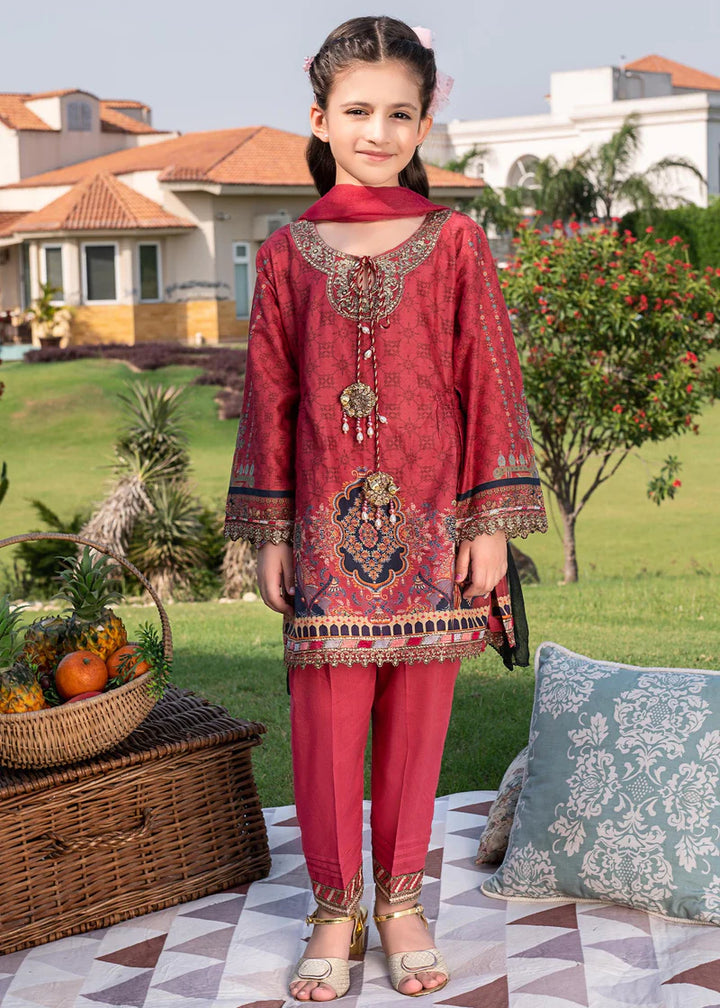 EMBROIDERED ORGANZA SUIT PINK ALKD22