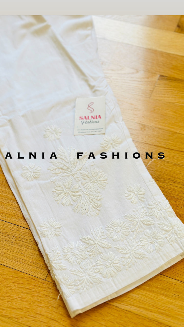 CHIKANKARI EMBROIDERED STRAIGHT PANT