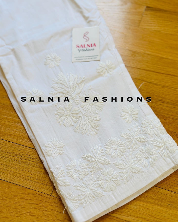 CHIKANKARI EMBROIDERED STRAIGHT PANT