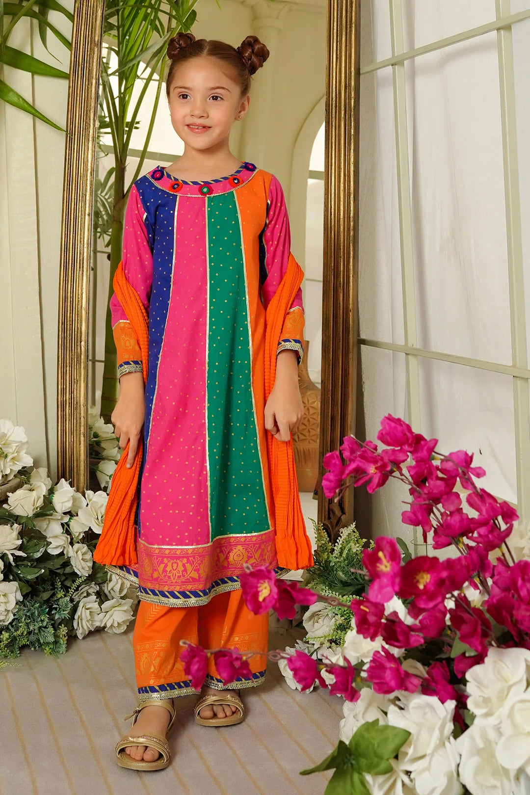 MULTI COLORED COTTON PRINTED SUIT SFOC11