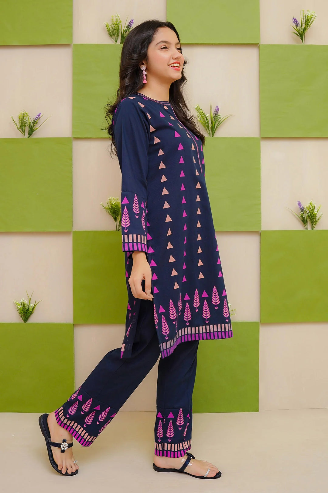 COTTON BLOCK PRINTED CO-ORD SET SFOC03