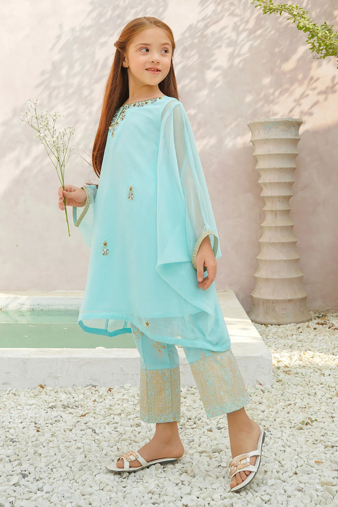 CHIFFON HAND ADDA WORK SUIT SFCO01