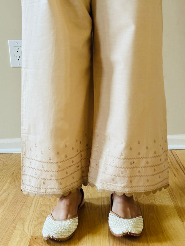 CULOTTE COTTON  PANTS BEIGE CUPT01