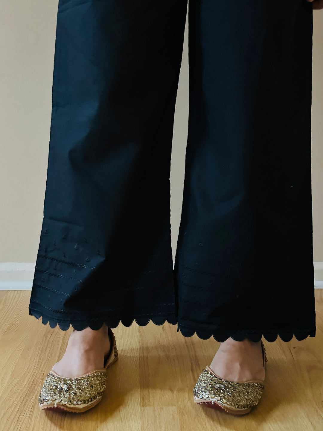 CULOTTE COTTON  PANTS BLACK CUPT04