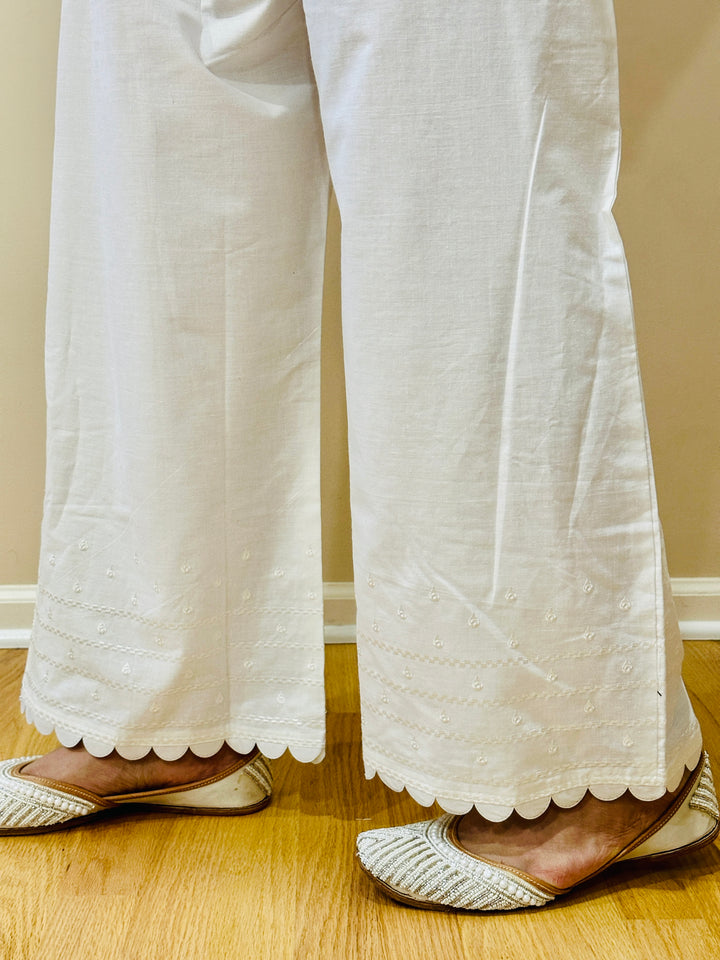 CULOTTE COTTON  PANTS WHITE CUPT06