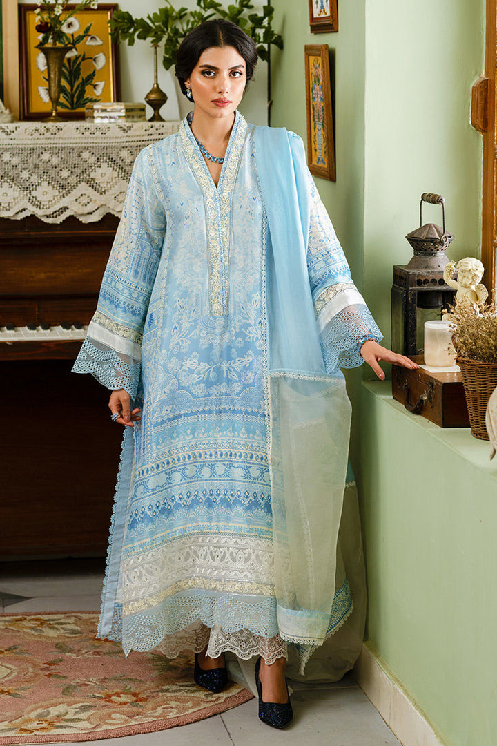 ANSAB JAHANGIR DIGITAL SILK AZURE BLOOMS