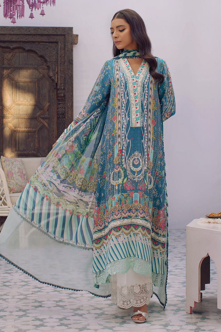 ANSAB JAHANGIR DIGITAL SILK BAROQUE BLUES