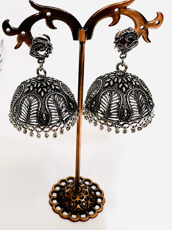 OXIDIZED JUMKA EARRING SILVER EROX804348