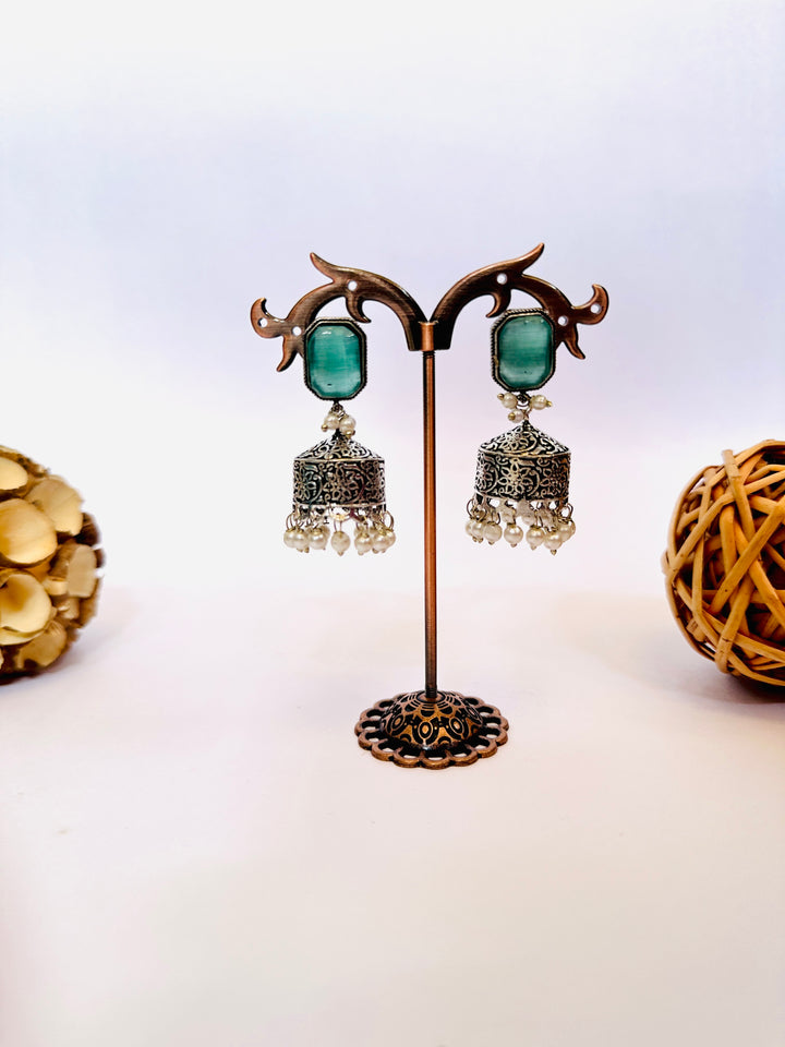 OXIDIZED JUMKA EARRING MINT EROX804690