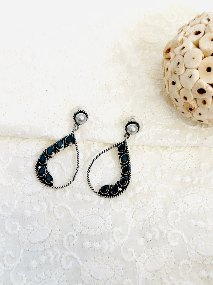 OXIDIZED EARRING BLACK EROX802766