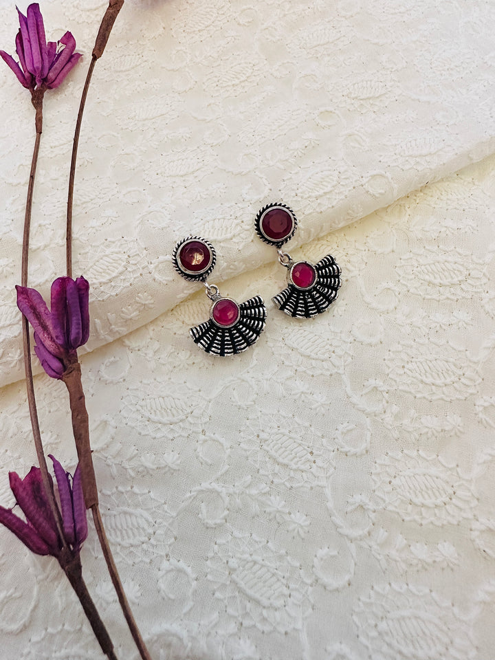 OXIDIZED EARRING RED EROX804538