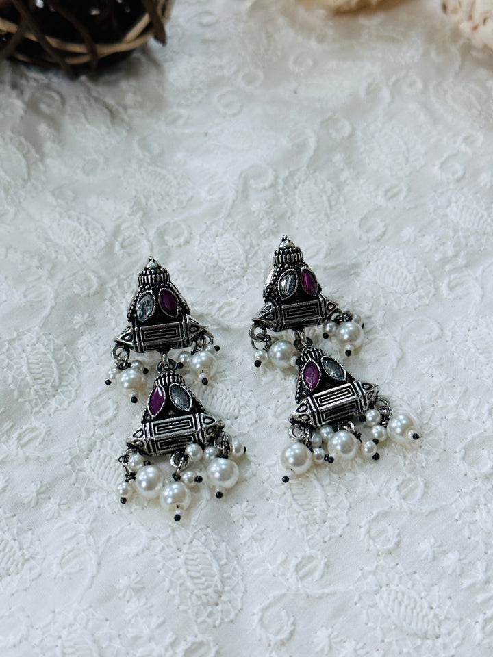 OXIDIZED EARRING EROX108007