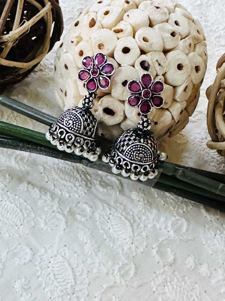 OXIDIZED JUMKA EARRING EROX804310