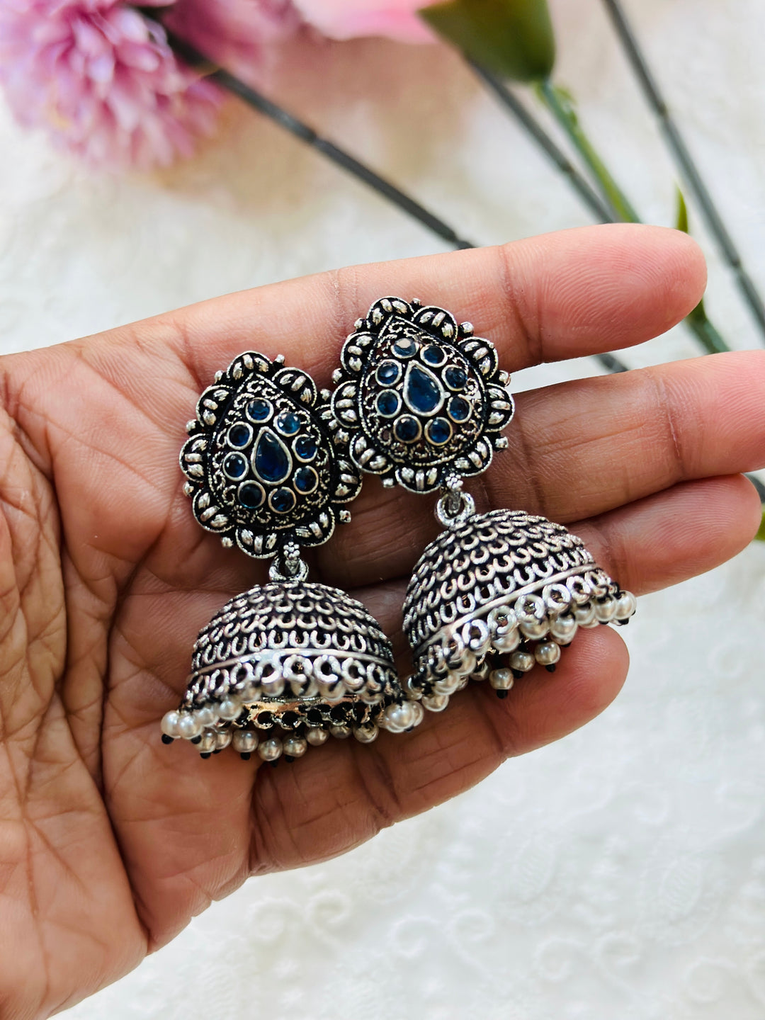 OXIDIZED JUMKA EARRING EROX804301