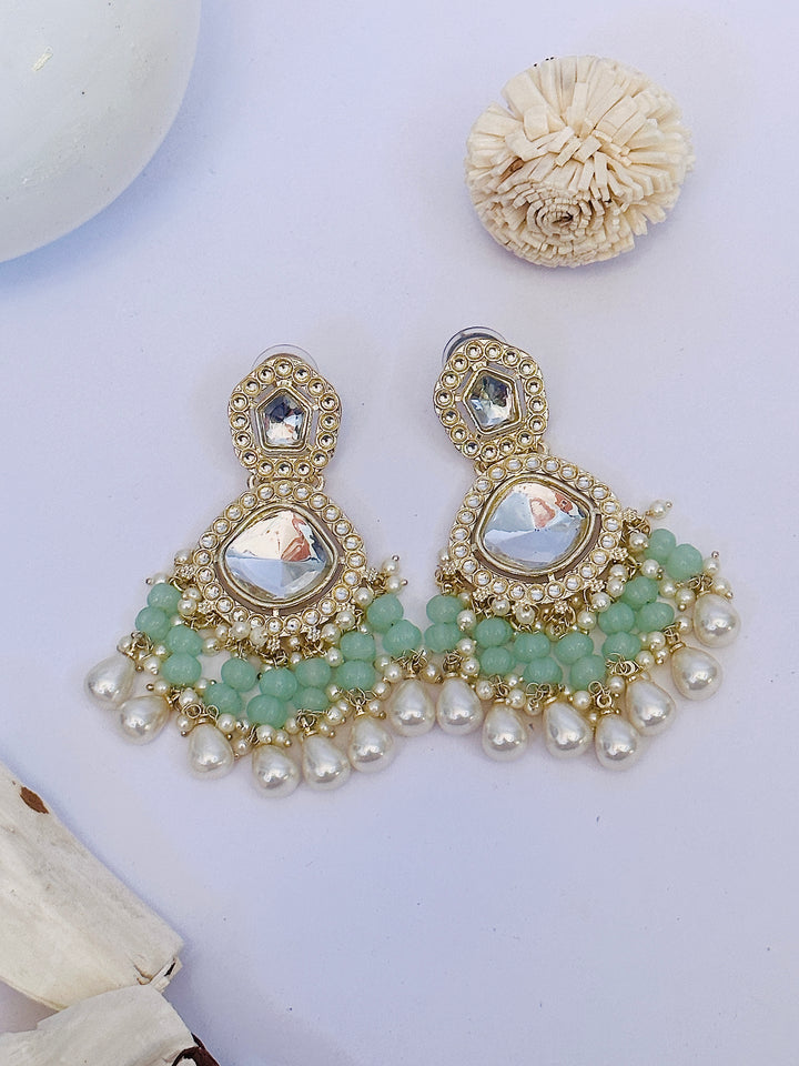 KUNDAN EARRING MINT ER110038