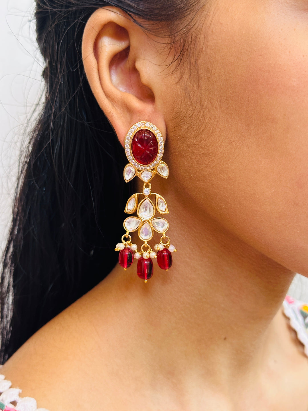 KUNDAN EARRING ER351245