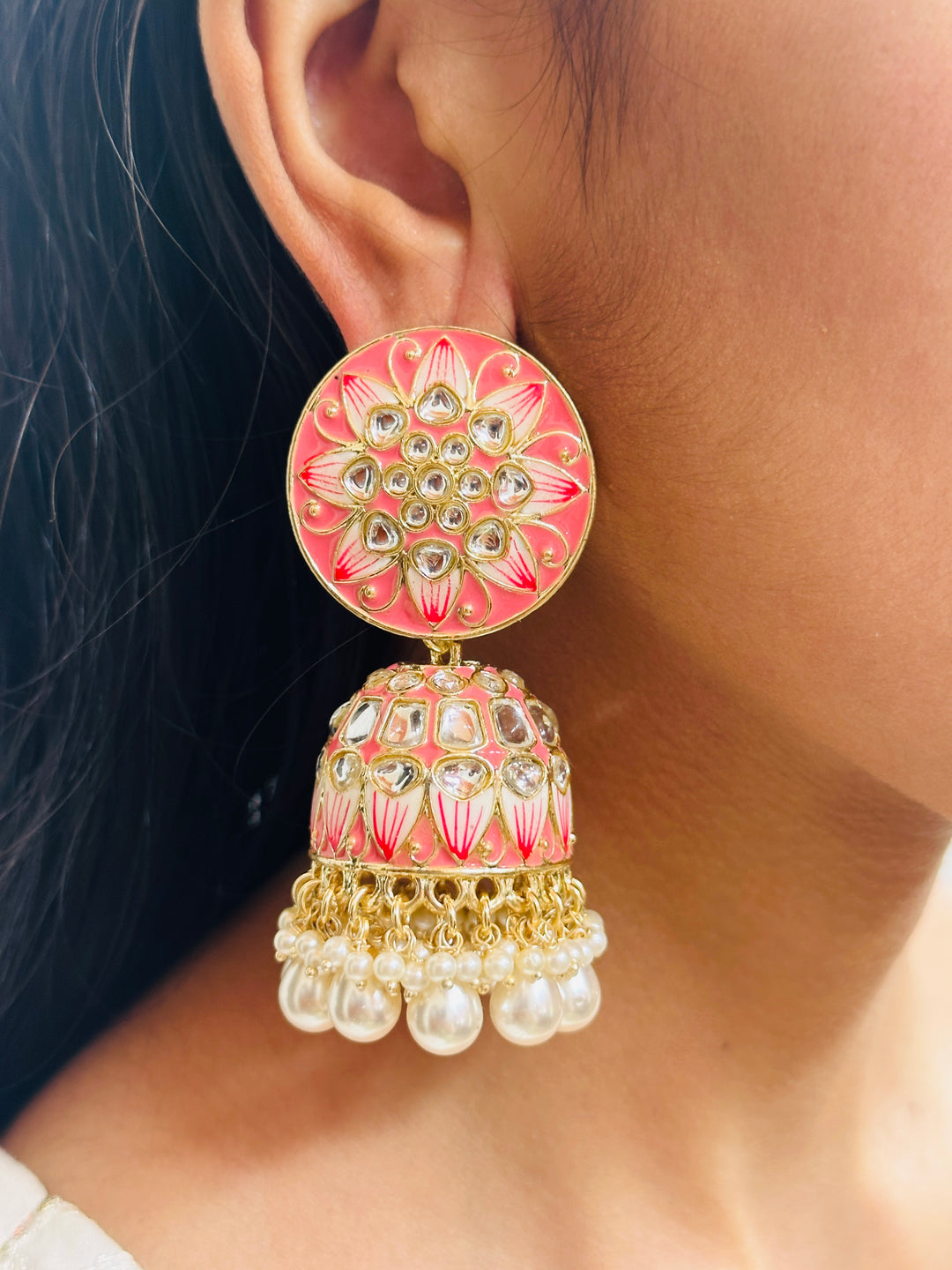 MEENAKARI JHUMKA CORAL ERJU108693