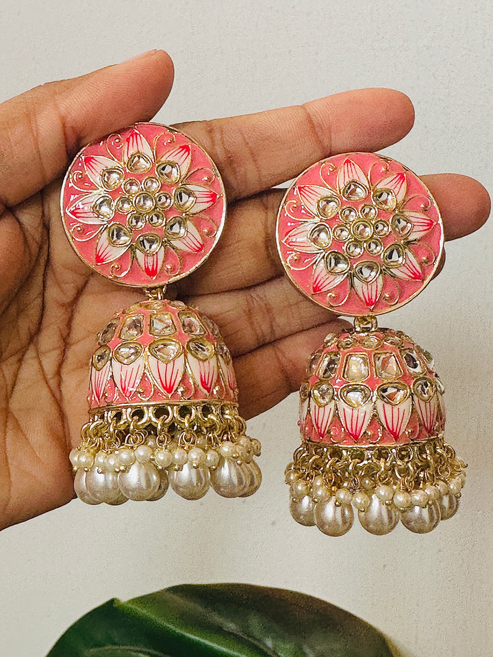 MEENAKARI JHUMKA CORAL ERJU108693