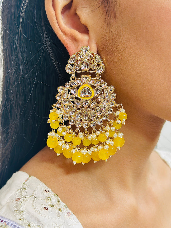 KUNDAN CHANDBALI YELLOW ERCB109089