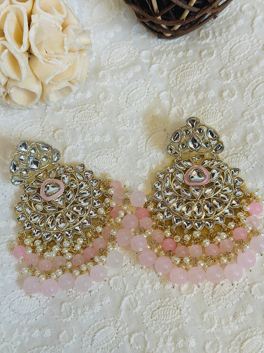 KUNDAN CHANDBALI PALE PINK ERCB109089