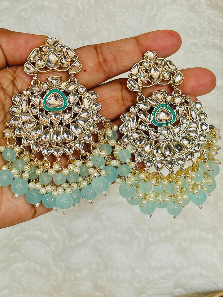 KUNDAN CHANDBALI BLUE ERCB109089