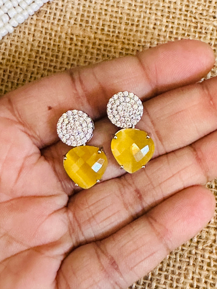 CUBIC ZIRCON CLASSIC EARRING YELLOW ERCZ425417