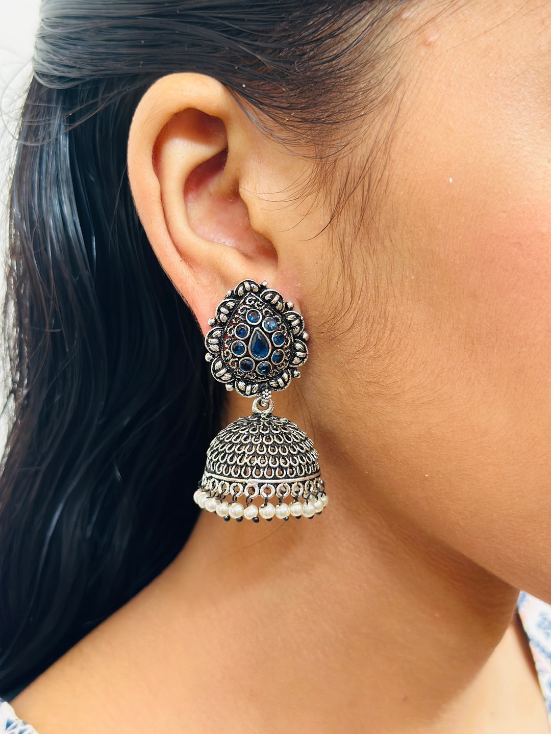 OXIDIZED JUMKA EARRING EROX804301