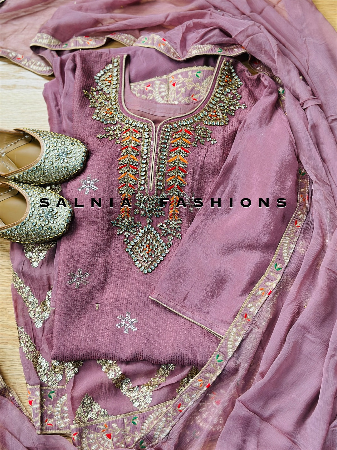 PURE BANARASI SILK PARTYWEAR GHARARA SET BHSF16