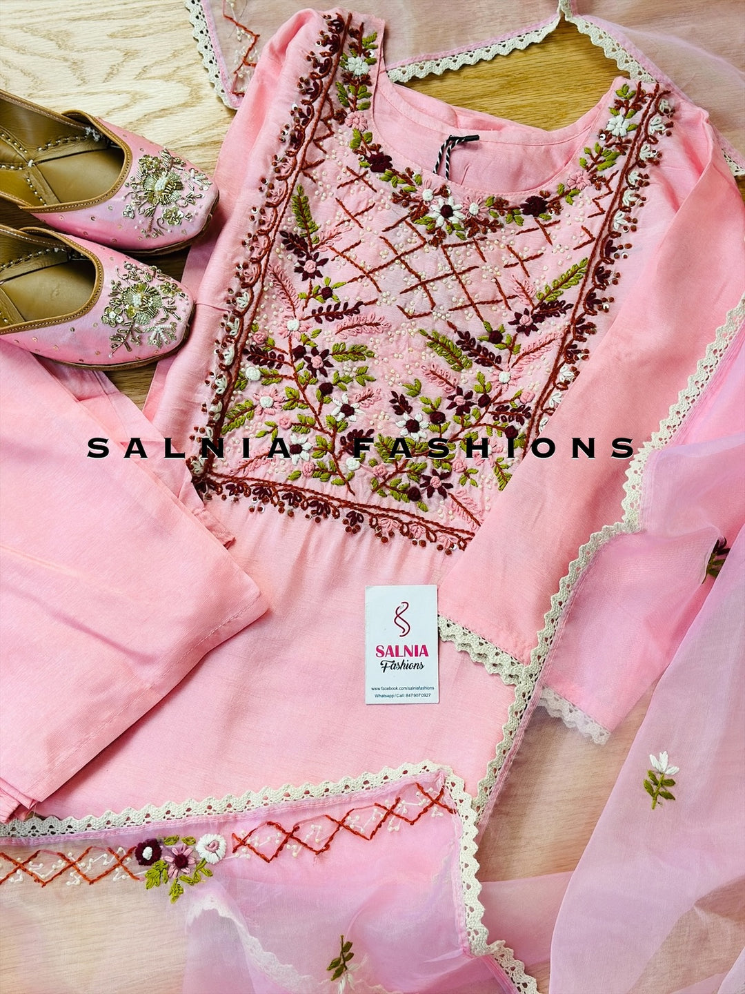 HANDWORK SILK SUIT CTSF0015