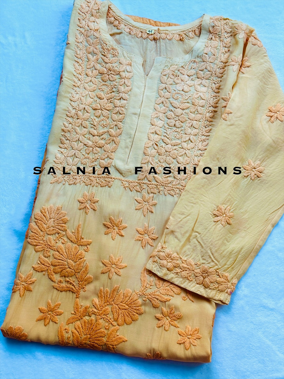 PURE MODAL SILK CHIKANKARI WITH HEAVY 3-D WORK SFCH01