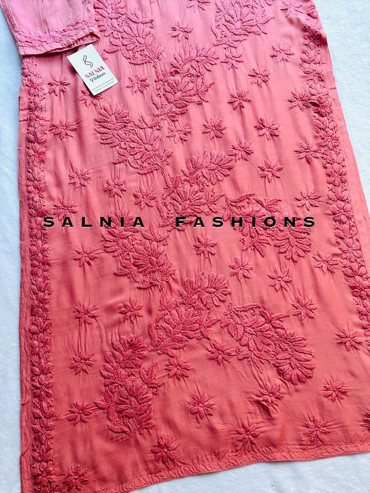 PURE MODAL SILK CHIKANKARI WITH HEAVY 3-D WORK SFCH02