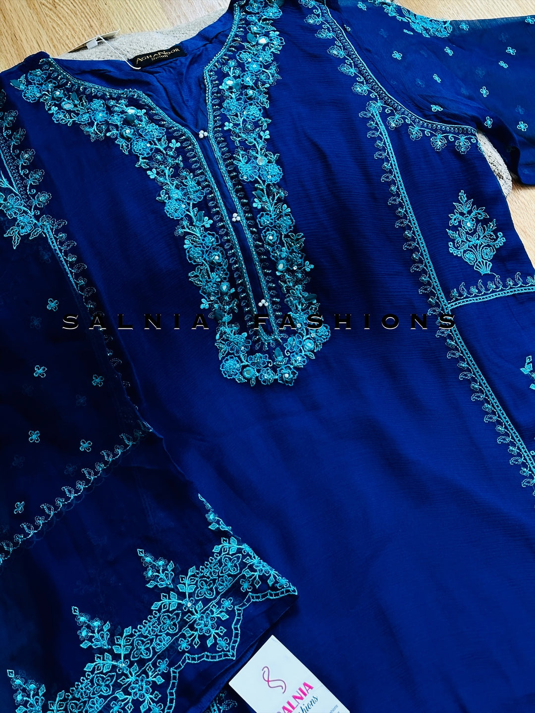 AGHANOOR CHIFFON EMBROIDERED SUIT AN6006