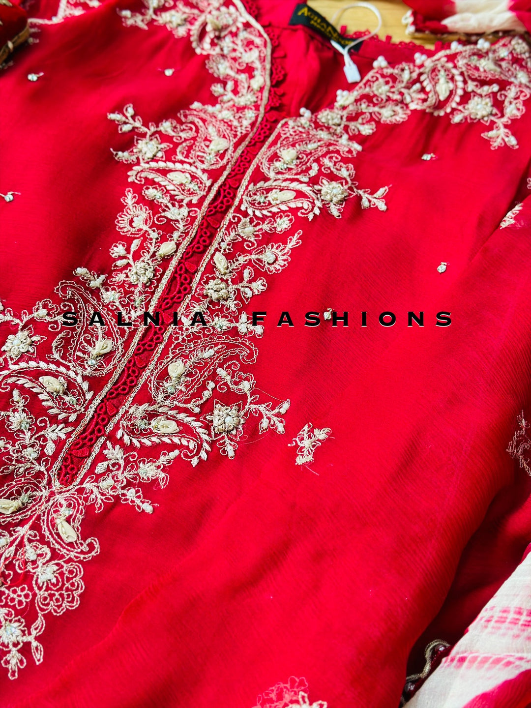 AGHANOOR CHIFFON EMBROIDERED SUIT AN60019