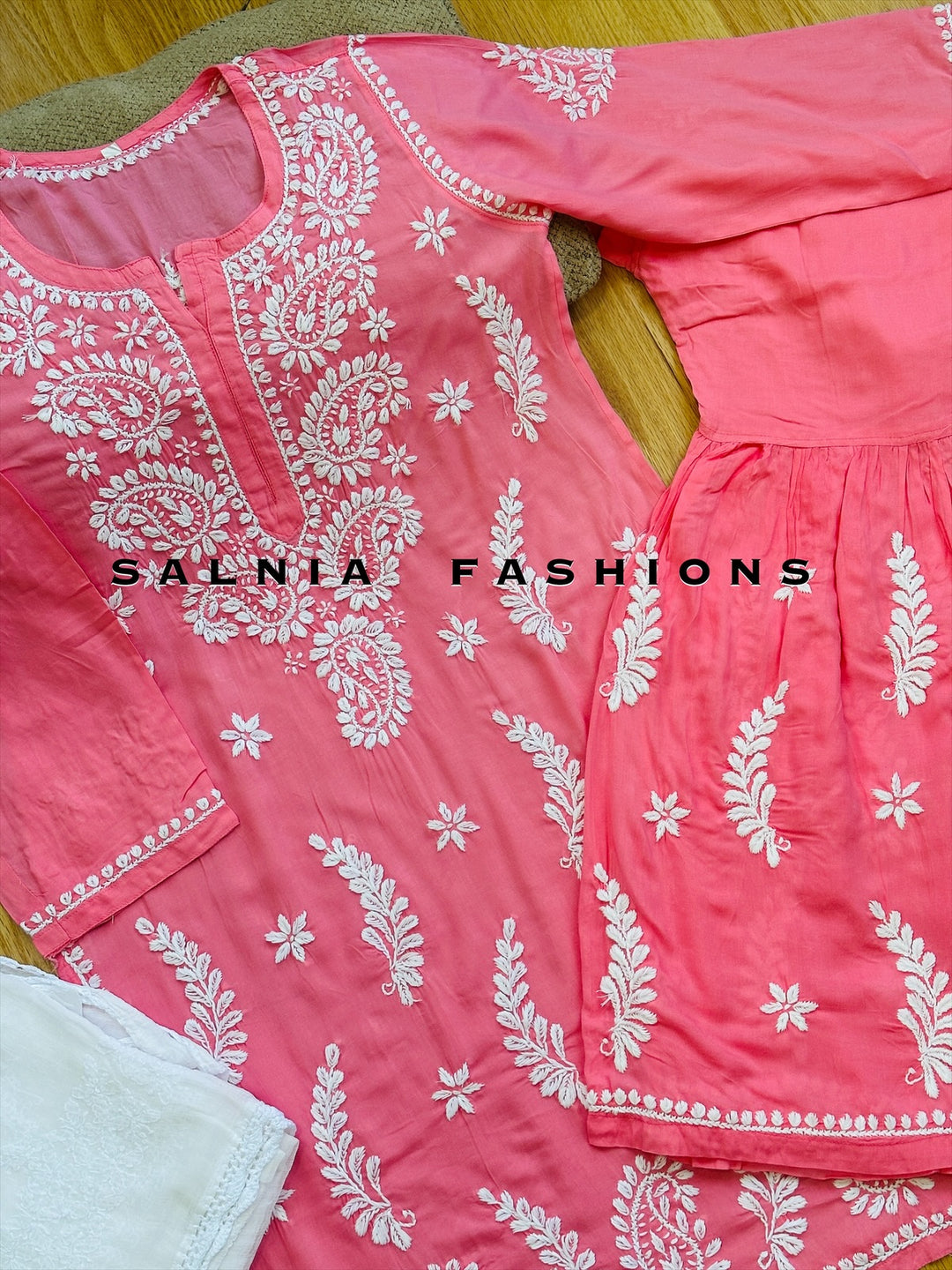 CHIKANKARI CO-ORD GHARARA SET CKGH03