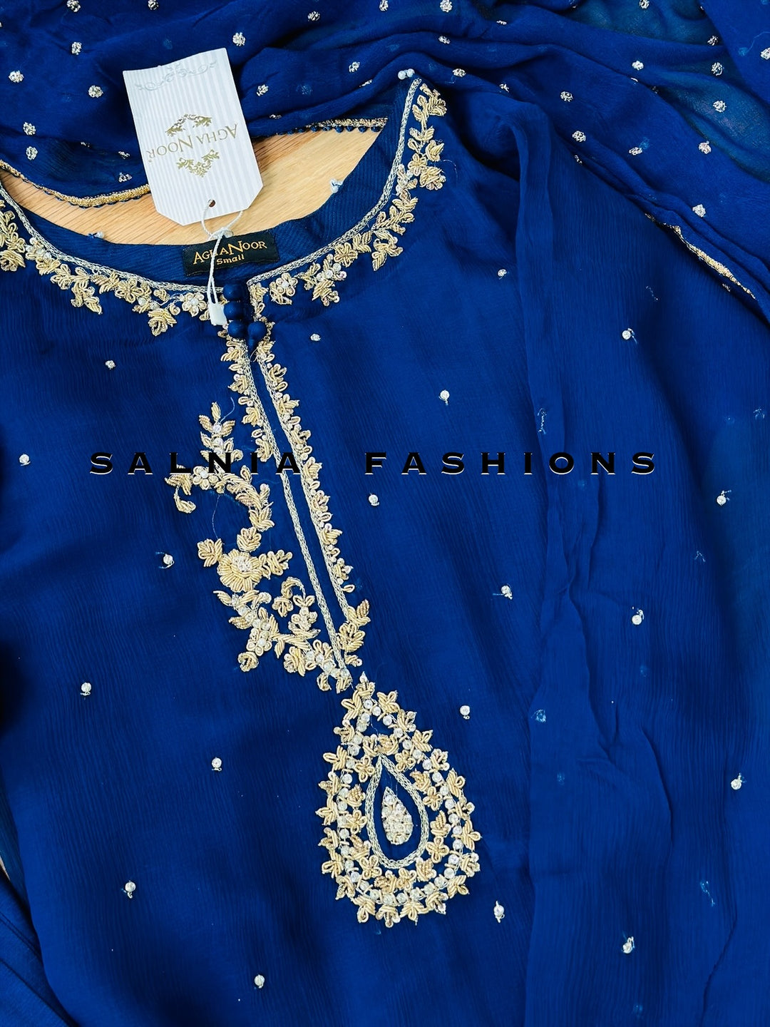 AGHANOOR CHIFFON EMBROIDERED SUIT AN60031