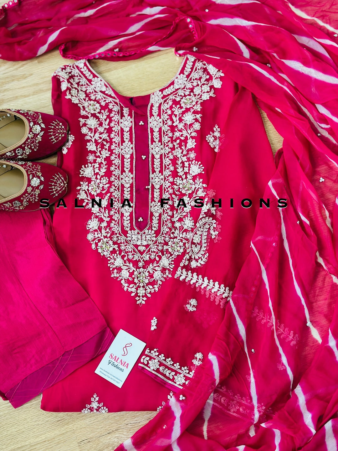 AGHANOOR CHIFFON EMBROIDERED SUIT AN60036