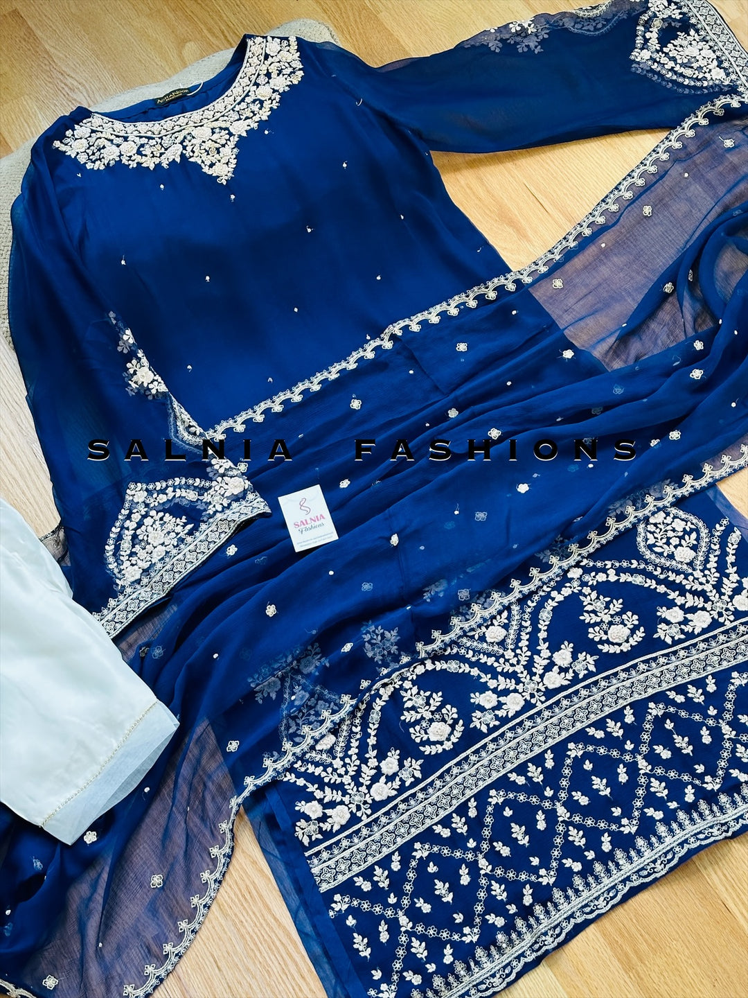 AGHANOOR CHIFFON EMBROIDERED SUIT AN60038