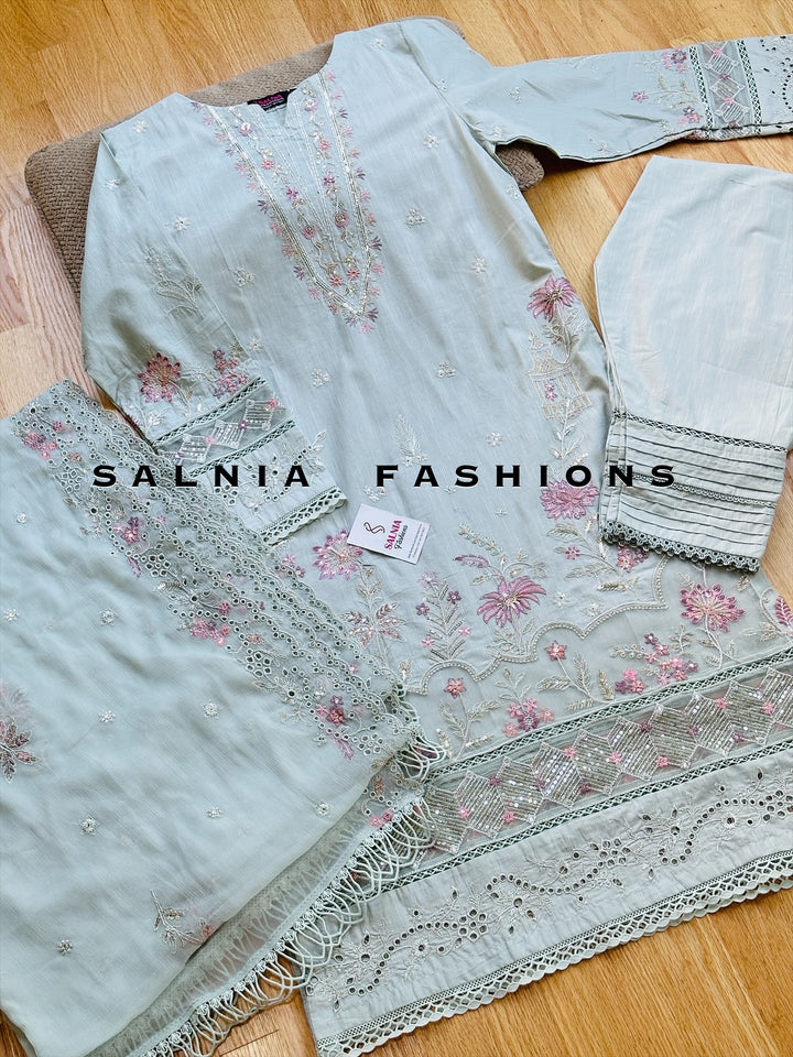 PREMIUM SCHIFFLI EMBROIDERED EID COLLECTION SCSF08