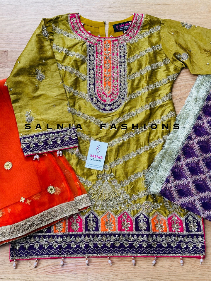 EMBROIDERED SILK SUIT ALKD25