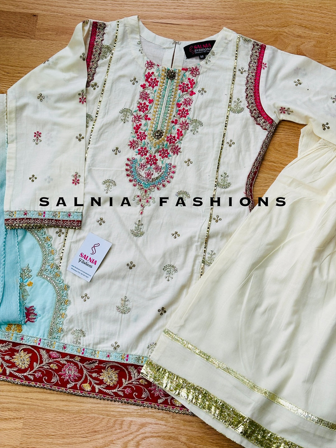 EMBROIDERED COTTON SUIT ALKD28