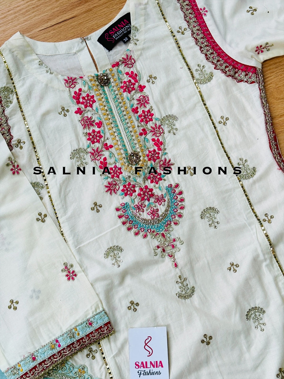 EMBROIDERED COTTON SUIT ALKD28