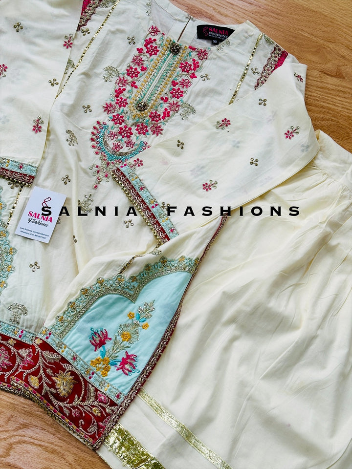 EMBROIDERED COTTON SUIT ALKD28