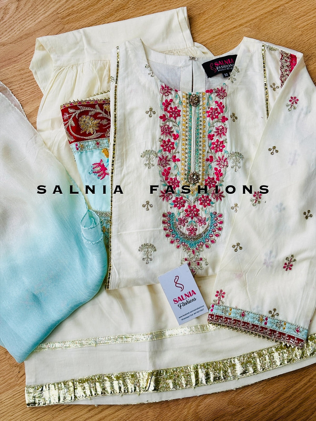 EMBROIDERED COTTON SUIT ALKD28