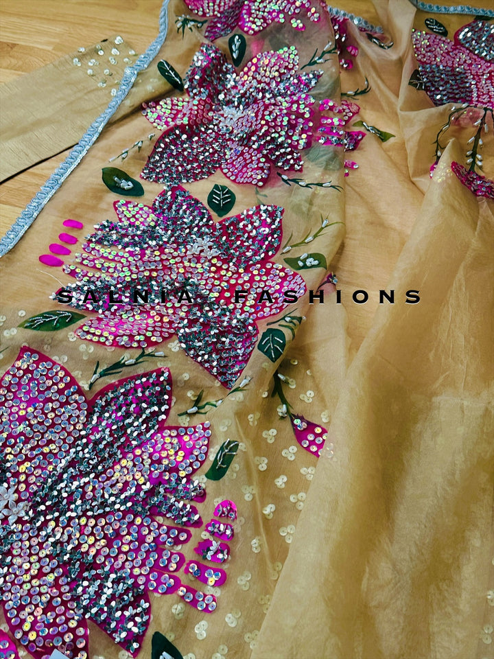 PURE RAW SILK HAND PAINTED SUIT SFHP12