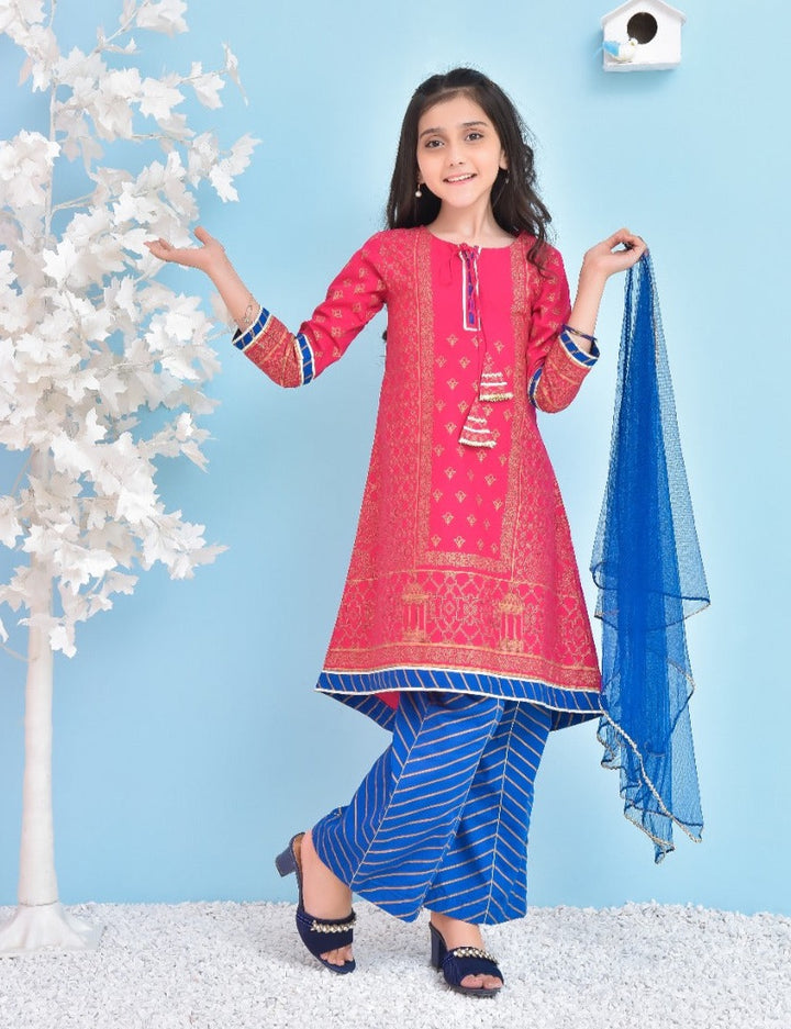 PINK/BLUE COTTON SUIT KIDS